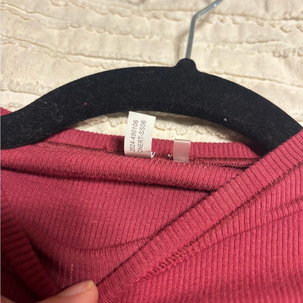 Oner Active Burnt Cherry Rib Mock Neck Mellow Sof… - image 6